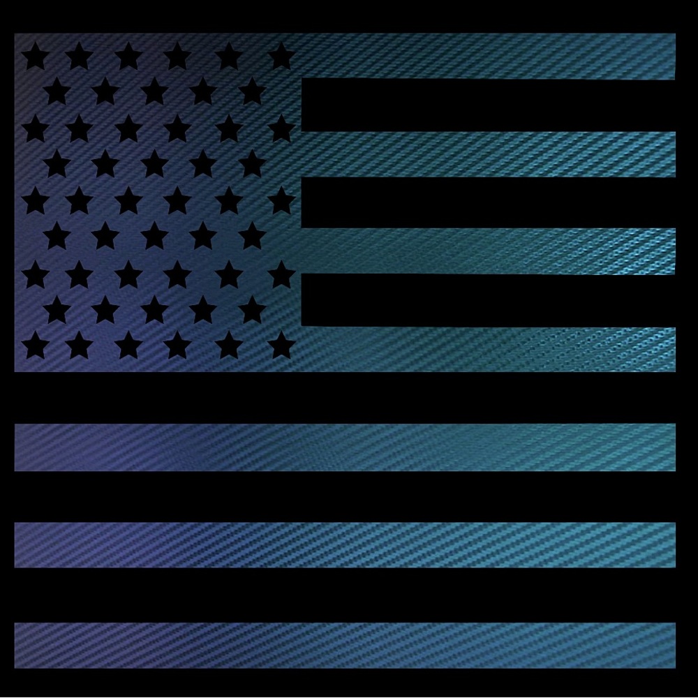 American Flag Carbon Fiber Chameleon color changing Decal